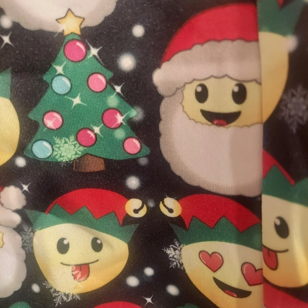 Justice Girls Size 12 Christmas Emoji Dress NWOT